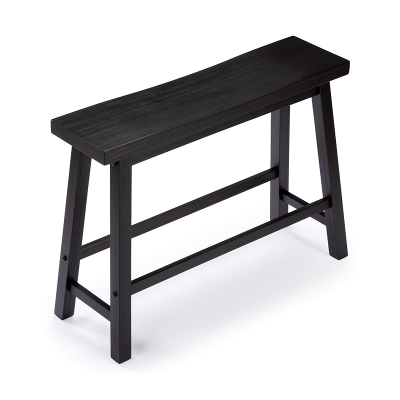 Boraam Sonoma Backless Bench - Black Charcoal