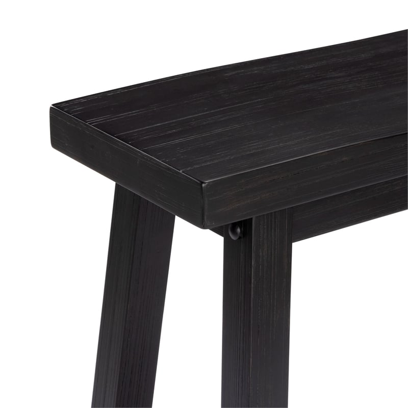 Boraam Sonoma Backless Bench - Black Charcoal