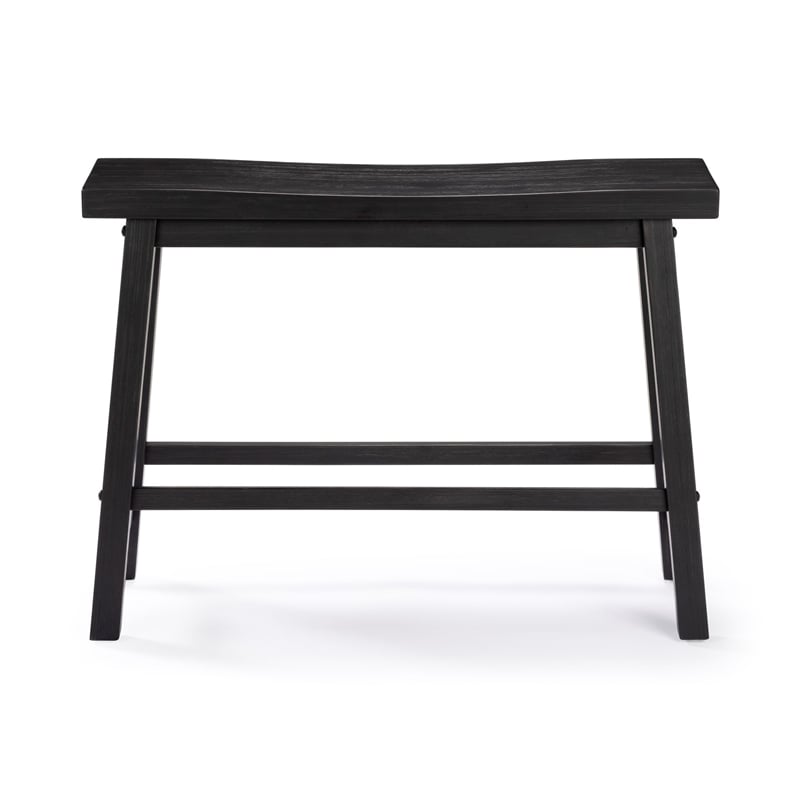 Boraam Sonoma Backless Bench - Black Charcoal