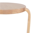 Boraam Mateo Round Backless Stacking Stools - Set of 2 - Blonde Oak
