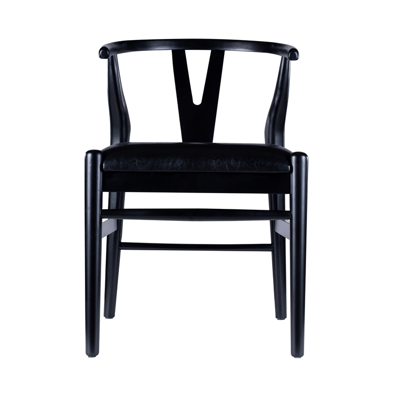 Boraam Wishbone Dining Chairs - Set of 2 - Black Finish