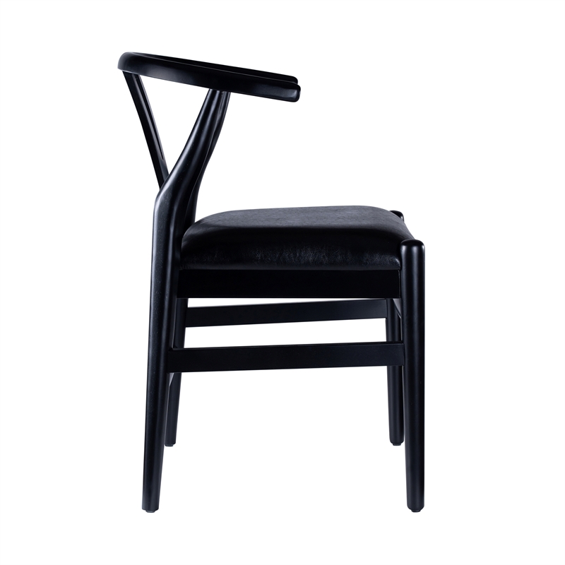 Boraam Wishbone Dining Chairs - Set of 2 - Black Finish