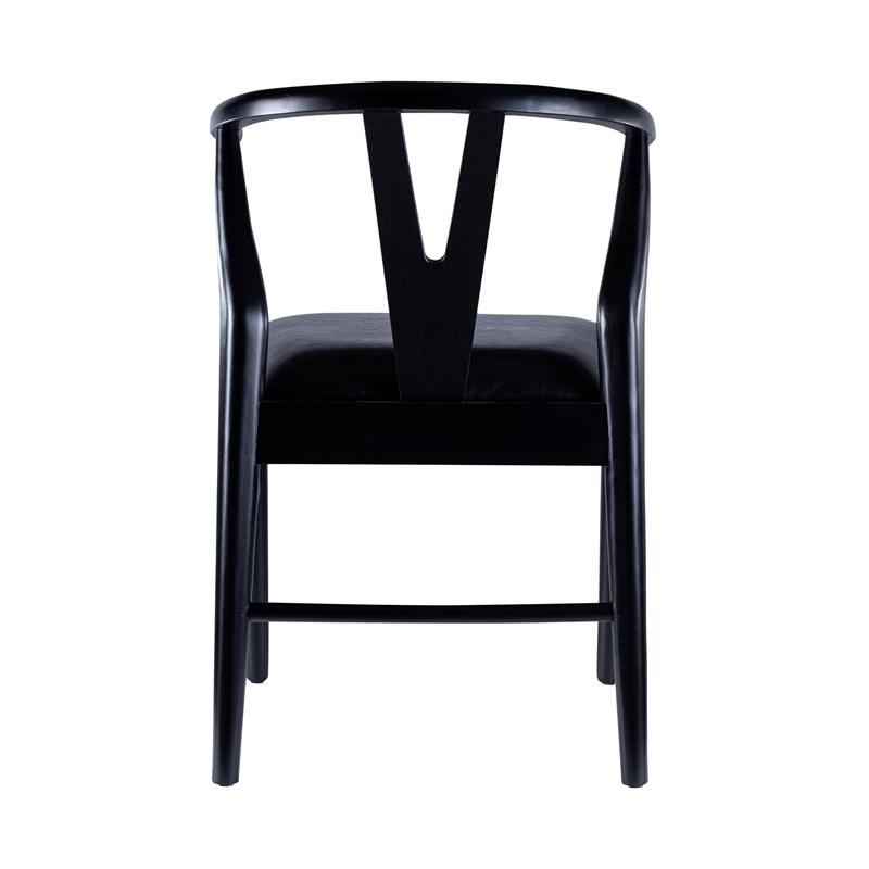 Boraam Wishbone Dining Chairs - Set of 2 - Black Finish