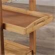 Boraam Aya Bamboo Kitchen Cart with Faux Marble Top