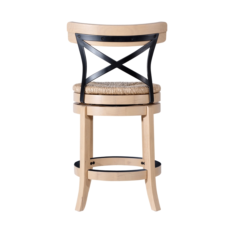 Boraam Myrtle Swivel Counter Stool - Blonde Oak