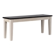 Boraam Shaker Dining Bench - European Black Ash/Antique White