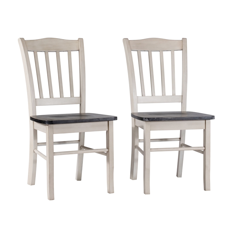 Boraam Shaker Dining Chairs - Set of 2 - European Black Ash/Antique White