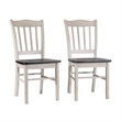 Boraam Shaker Dining Chairs - Set of 2 - European Black Ash/Antique White