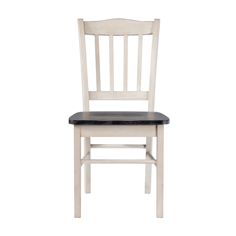 Boraam Shaker Dining Chairs - Set of 2 - European Black Ash/Antique White