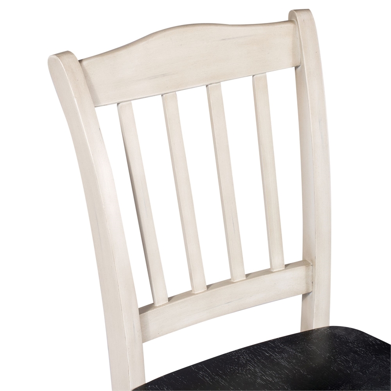 Boraam Shaker Dining Chairs - Set of 2 - European Black Ash/Antique White