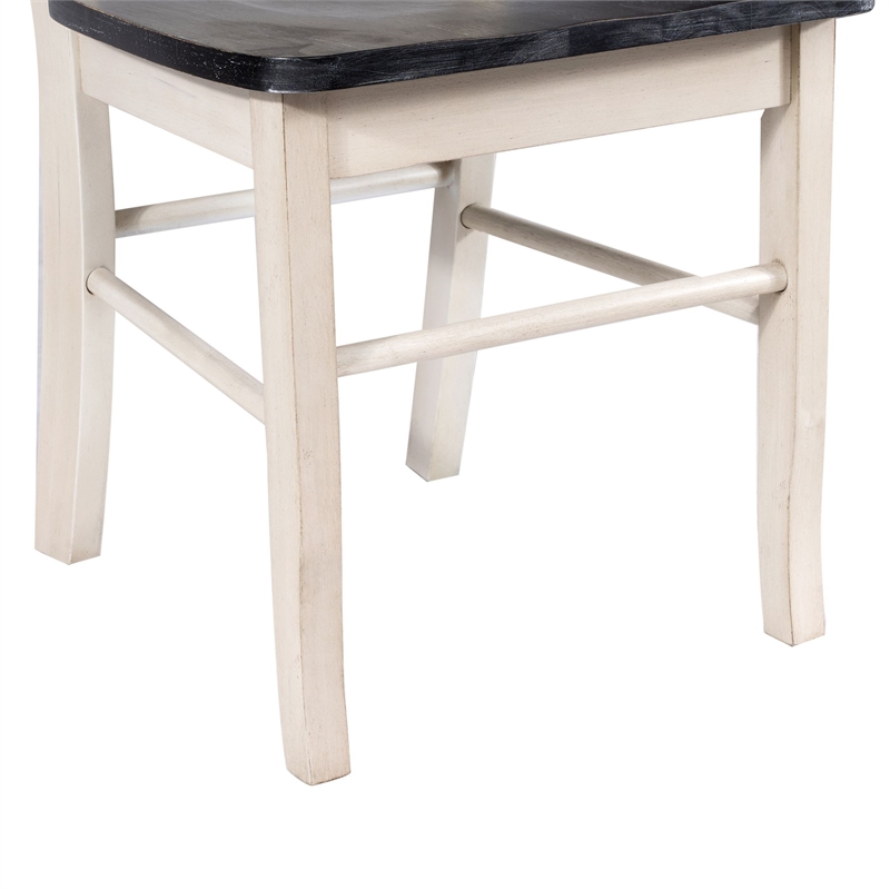 Boraam Shaker Dining Chairs - Set of 2 - European Black Ash/Antique White