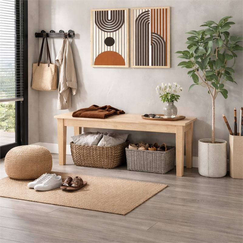 Boraam Shaker Dining Bench - Blonde Oak