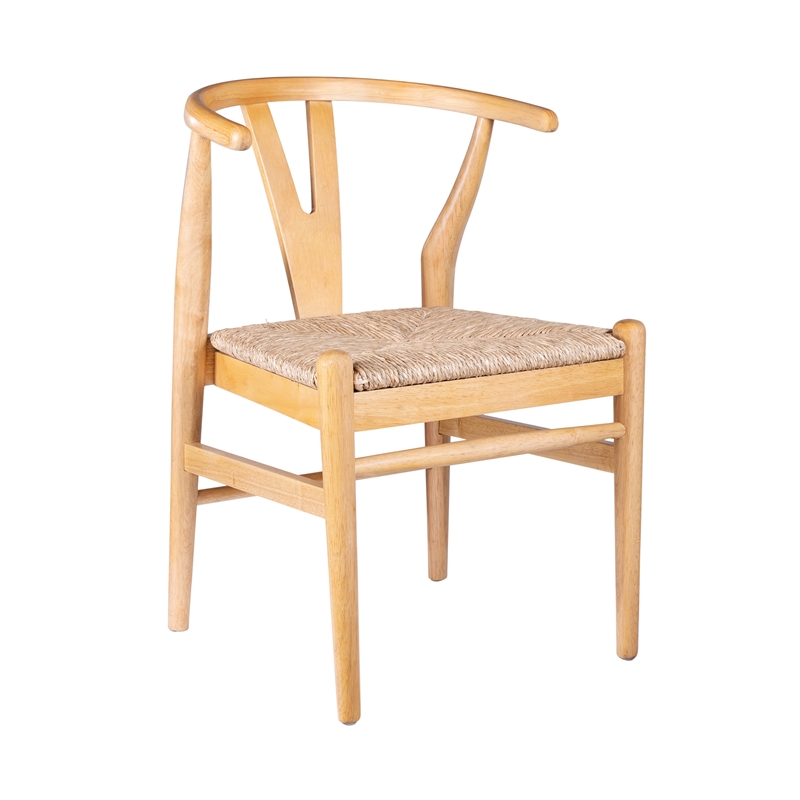 Boraam Wishbone Dining Chairs - Set of 2 - Natural Finish