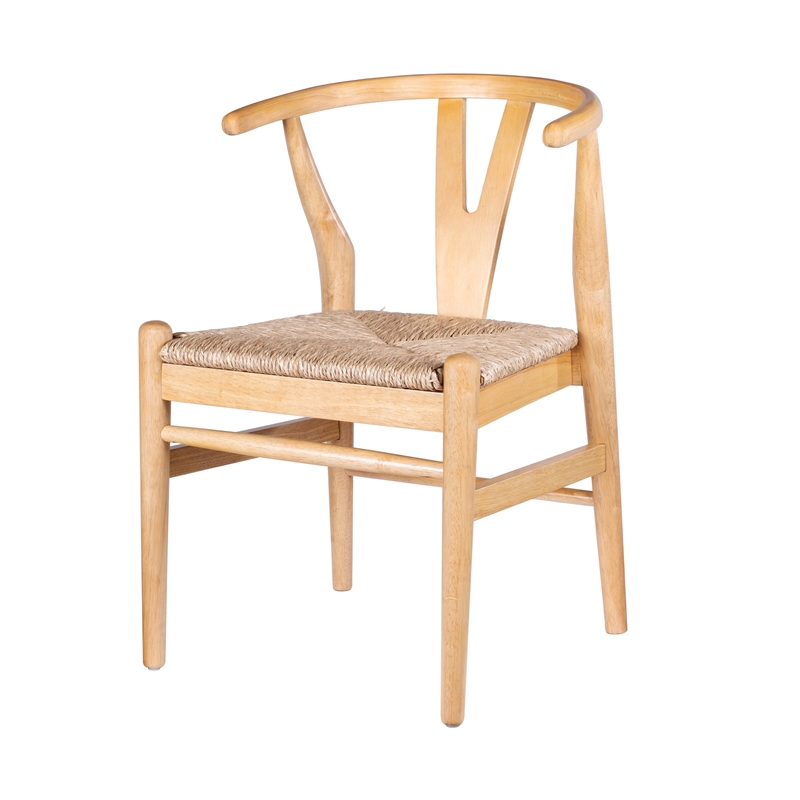 Boraam Wishbone Dining Chairs - Set of 2 - Natural Finish