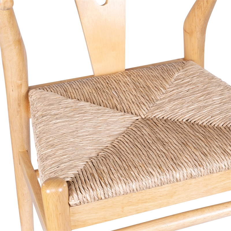 Boraam Wishbone Dining Chairs - Set of 2 - Natural Finish
