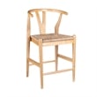 Boraam Wishbone Counter Height Kitchen Bar Stool - Natural Finish