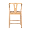 Boraam Wishbone Counter Height Kitchen Bar Stool - Natural Finish