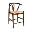 Boraam Wishbone Counter Height Kitchen Bar Stool - Cappuccino Finish