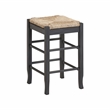 Boraam Square Rush Backless Counter Stool Charcoal Grey Finish