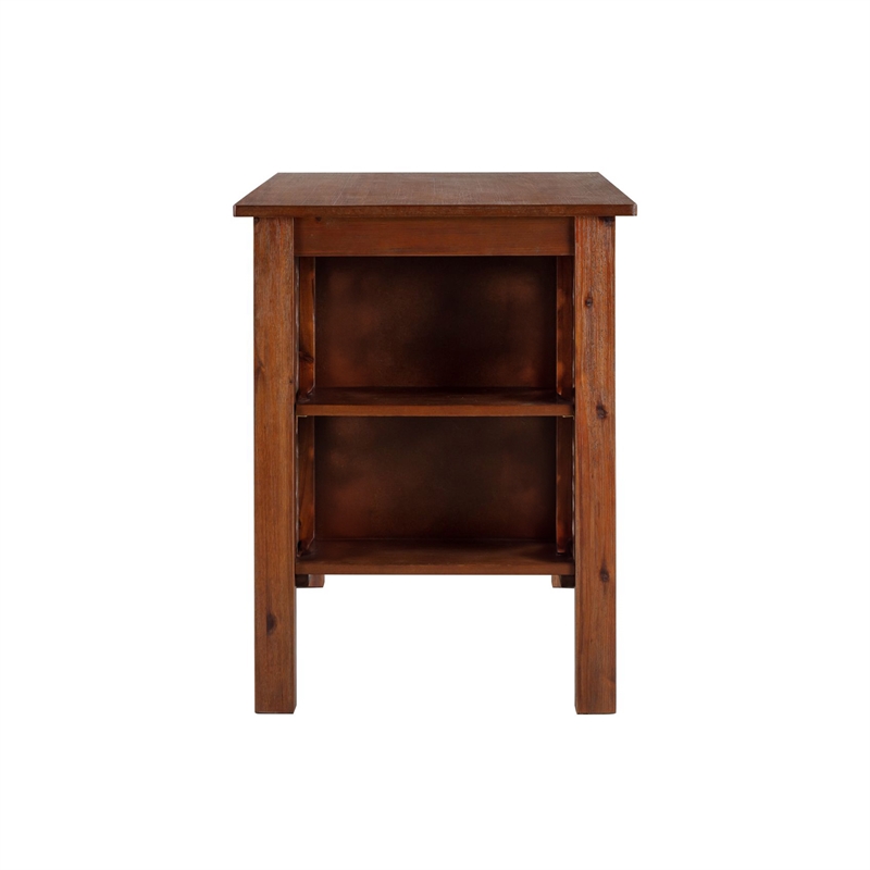 Boraam Brittany Rectangular Desk Table - Chestnut Wire-Brush Finish