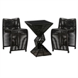 Lorenzo Iron Rope 3pc Pub Set - Black Finish