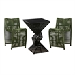 Lorenzo Iron Rope 3pc Pub Set - Olive Green Finish