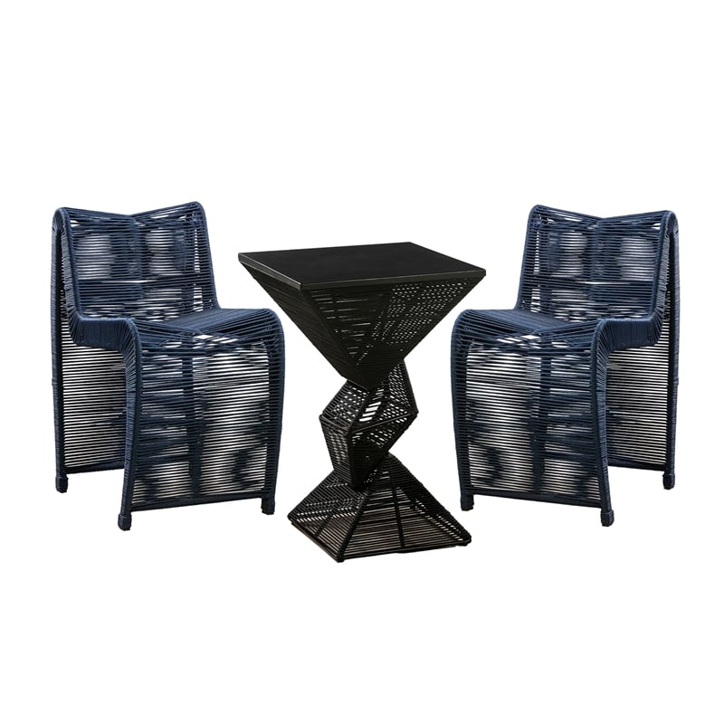 Lorenzo Iron Rope 3pc Pub Set - Blue Finish
