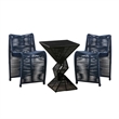 Lorenzo Iron Rope 3pc Pub Set - Blue Finish