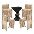 Lorenzo Iron Rope 5pc Pub Set - Tan Finish