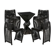 Lorenzo Iron Rope 5pc Pub Set - Black Finish