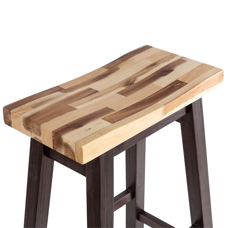 Boraam Sonoma Backless Saddle Counter Stool - Blended Espresso Finish