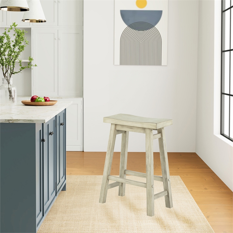 Boraam Sonoma Backless Saddle Counter Stool - Sawgrass Finish