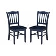 Boraam Shaker Dining Chairs Set of 2 in Navy Blue Finish