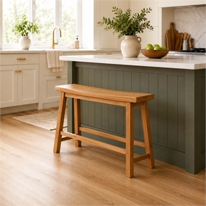 Boraam Sonoma Backless Bench - Honey Oak