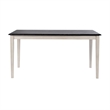 Boraam Shaker Rectangular Wood Dining Table - European Black Ash/Antique White