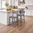 Boraam Torino Wood Counter Stool - Charcoal Grey