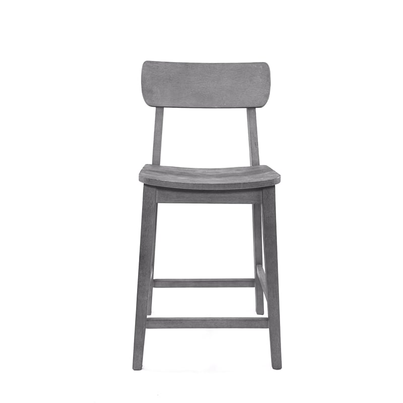 Boraam Torino Wood Counter Stool - Charcoal Grey