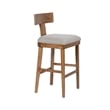 Boraam Theodora T- Back Bar Stool with Wood Seat Frame and Cushion