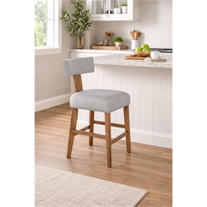 Boraam Thalia T-Back Counter Stool with Fully Upholstered Cushion
