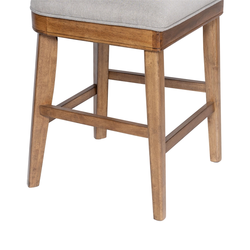Boraam Theodora T- Back Counter Stool with Wood Seat Frame and Cushion