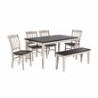 Boraam Shaker 6-Piece Dining Set - European Black Ash/Antique White