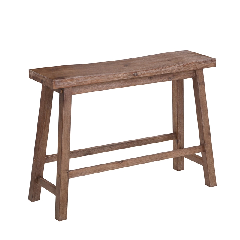 Sonoma Backless Bench - Barnwood Wire-Brush