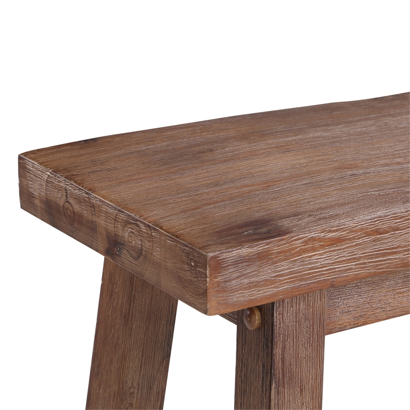Sonoma Backless Bench - Barnwood Wire-Brush