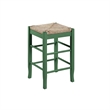 Square Rush Backless Counter Stool - Equestrian Green