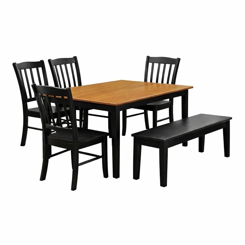 Shaker 6-Piece Dining Set - Black