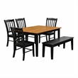 Shaker 6-Piece Dining Set - Black