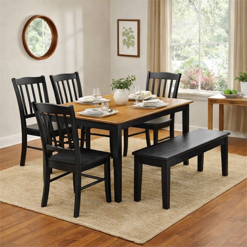 Shaker 6-Piece Dining Set - Black
