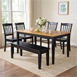 Shaker 6-Piece Dining Set - Black