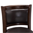 Augusta Swivel Wood Counter Stool - Cappuccino/Dark Brown Faux Leather