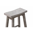 Sonoma Backless Saddle Bar Stools - Storm Gray Wire-Brush - Set of 2